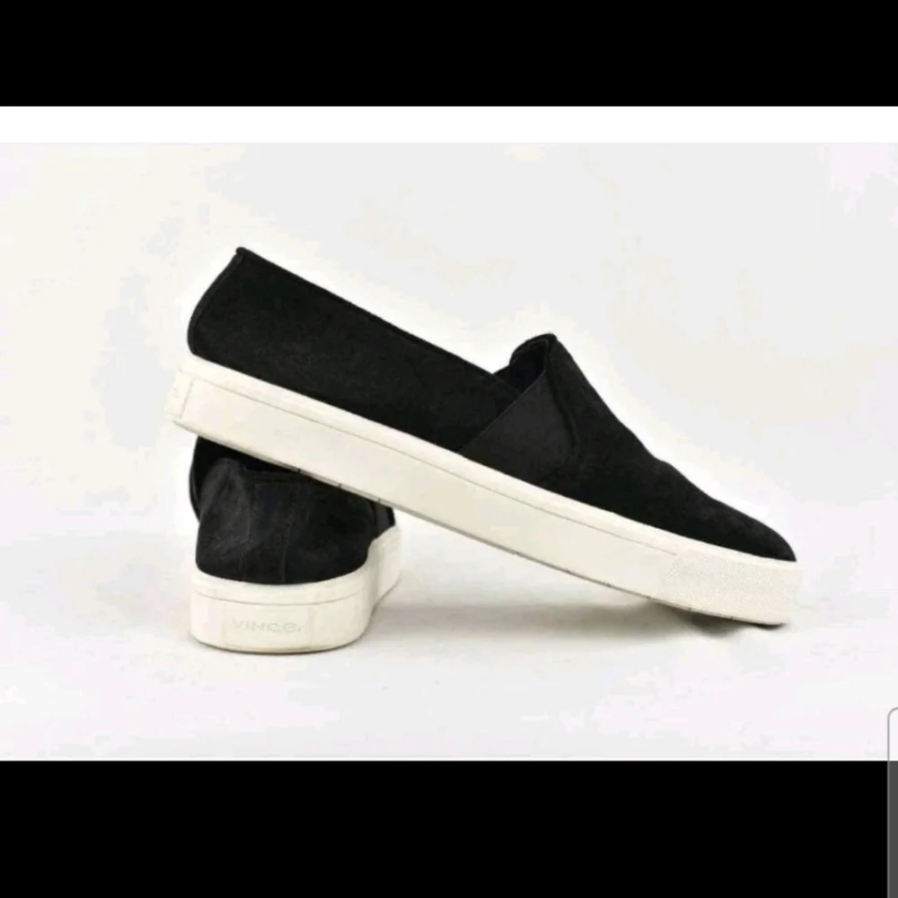 Vince Womens Black Suede Warren Slip On Minimalist Designer Sneaker 8